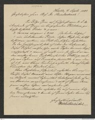 Nachlass Franz Steindachner, Brief von Wilhelm Schlüter an Franz Steindachner (04.09.1883), Inv.Nr. 455.02, Seite 1